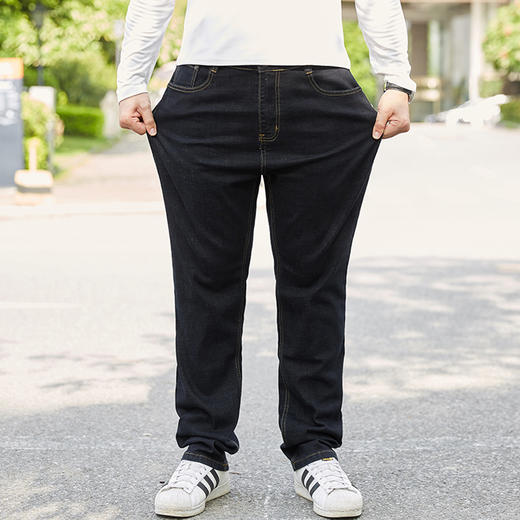【特大码】【新款DMR】大依优型大码男装直筒牛仔裤弹力加肥加大号宽松长裤舒适胖子裤子夏季 商品图2