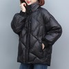 棉服女2023年新款冬季妈妈短款宽松大码加厚羽绒棉袄立领棉衣外套 商品缩略图1