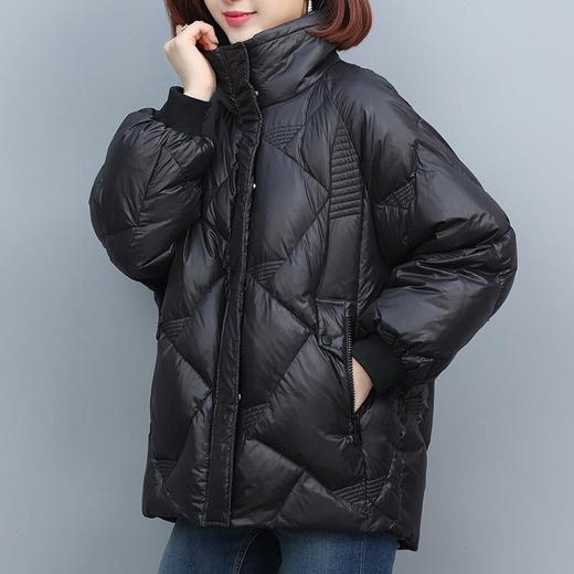 棉服女2023年新款冬季妈妈短款宽松大码加厚羽绒棉袄立领棉衣外套 商品图1