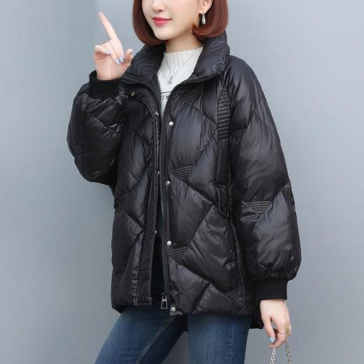 棉服女2023年新款冬季妈妈短款宽松大码加厚羽绒棉袄立领棉衣外套 商品图3