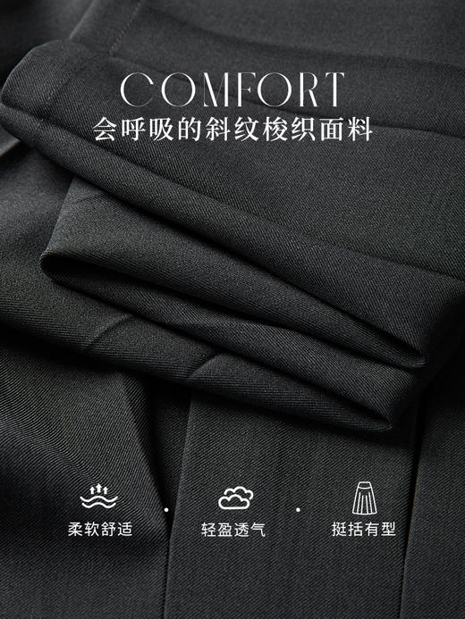 【1件75折，2件73折】熙世界复古文艺百褶半身裙2025秋季新款高腰显瘦深灰色西装长裙 商品图3