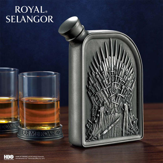 Royal Selangor皇家雪兰莪 铁王座烧瓶 权力的游戏授权联名锡制酒壶 商品图2