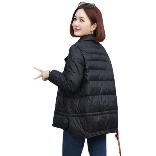 轻薄黑色羽绒服女短款2023今年冬季新款女装时尚小个子白鸭绒外套 商品图4