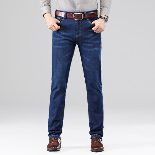 【Q】【新款DYG】大依优型大码牛仔裤直筒长裤男舒适弹力休闲商务简约百搭加肥加大男装 商品图1