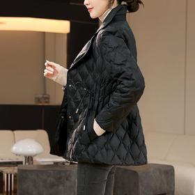短款羽绒服女显瘦轻薄时尚2023年新款西装领修身冬季保暖风衣外套