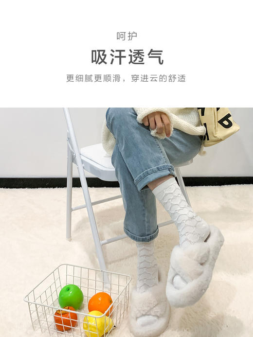 足装秀新品女款秋冬长筒抽条堆堆袜吸湿发热保暖反织复古长邦女袜 商品图3