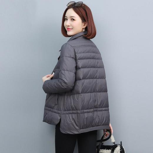 轻薄黑色羽绒服女短款2023今年冬季新款女装时尚小个子白鸭绒外套 商品图2