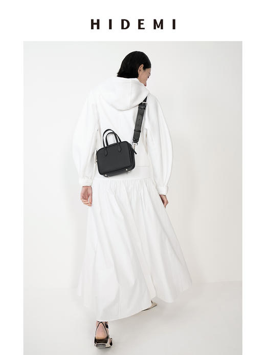 HIDEMI 休闲廓形空气感拉链开衫连帽短夹克/百褶半身裙 商品图5