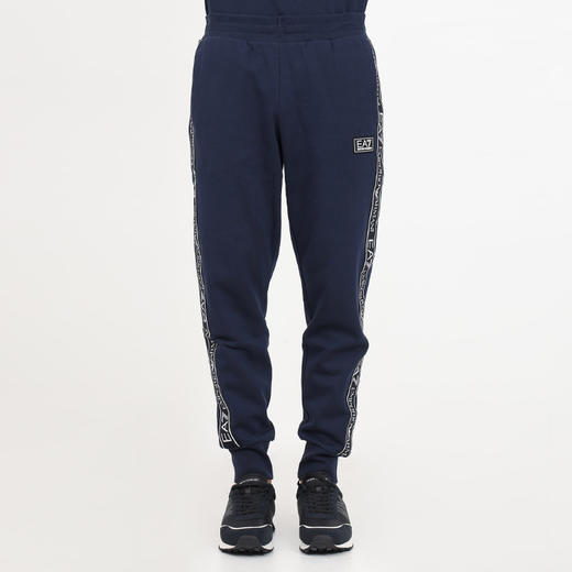 EMPORIO ARMANI 阿玛尼 男士棉质字母徽标贴花休闲运动裤 蓝色 6RPP55 PJ07Z 1554 商品图1