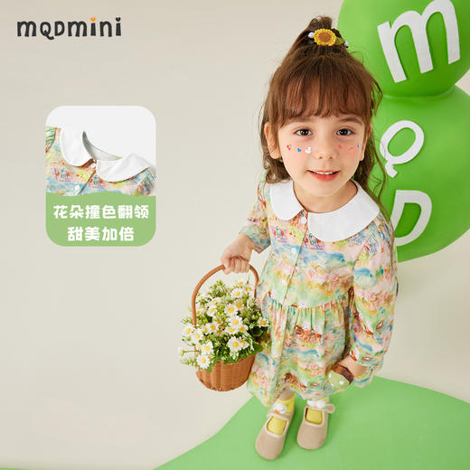 【80-130】【MQDMINI】女童春秋纯棉连衣裙彩绘公主裙子 商品图4