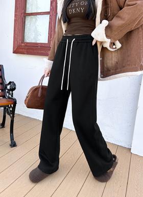 女直筒休闲运动裤23708