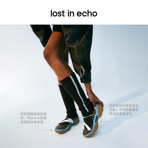 lost in echo2024春季新品设计师款不对称异形厚底运动户外凉鞋女 商品图1