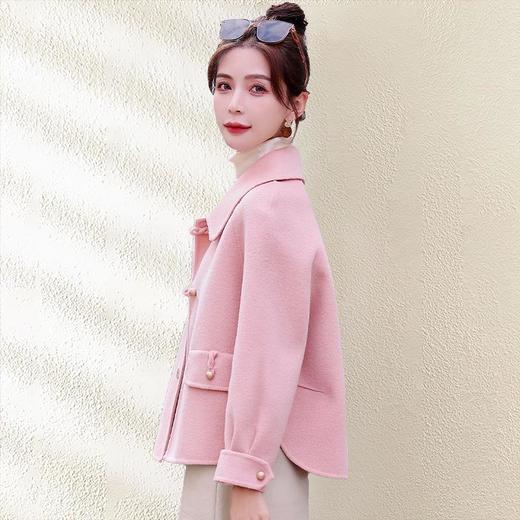 小香风短双面羊毛呢大衣外套女2023新款显瘦气质小个子洋派加绒冬 商品图0