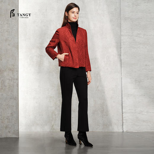 TANGY Collection天意精品2024春季新品莨绸香云纱两面穿国风女外套L241013 商品图0