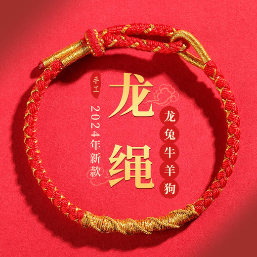 【手工精编灯笼结彩绳】2024龙年本命年太岁龙绳手链 男女款儿童手工编织绳 端午彩绳 商品图0