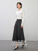 【1件75折，2件73折】熙世界复古文艺百褶半身裙2025秋季新款高腰显瘦深灰色西装长裙 商品缩略图2