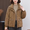 羽绒服女短款2023新款中年妈妈休闲宽松面包服轻薄白鸭绒保暖外套 商品缩略图3