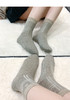 足装秀女新款秋冬丝光羊毛保暖柔软双针暗纹纯色中邦百搭春季女袜 商品缩略图10