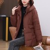 羽绒服女冬季2023新款中年妈妈洋气连帽小个子白鸭绒加厚保暖外套 商品缩略图3