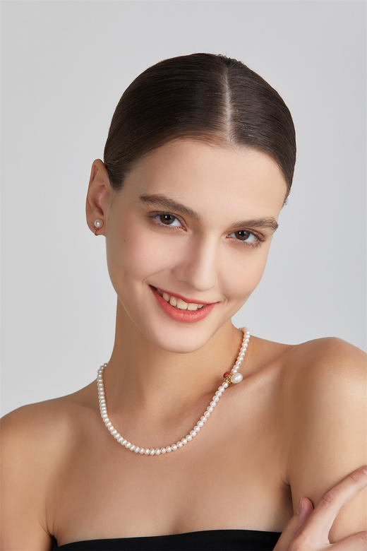 南红小团圆 经典珍珠项链3号（长链、短链） 商品图7