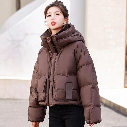 羽绒服女冬季2023新小个子显瘦气质时尚泡芙感羽绒服短款外套 商品图3