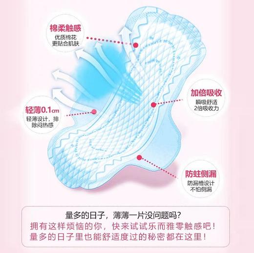 花王乐而雅S系列超薄纯棉卫生巾护翼型（夜用35cm） 商品图2