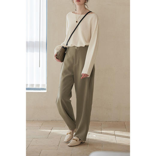 HeyDress宽松阔腿裤女春季高腰直筒休闲裤百搭通勤西装裤萝卜裤子 商品图0