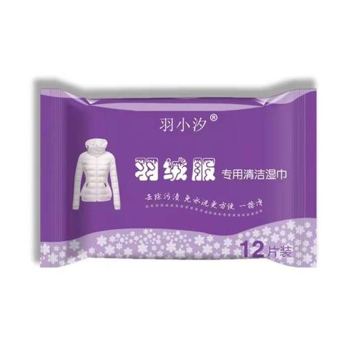 「拍1发3！拍2发10」羽小汐羽绒服清洁湿巾 居家日用去污免水洗无痕不伤衣便携小包12片清洁工具 商品图4