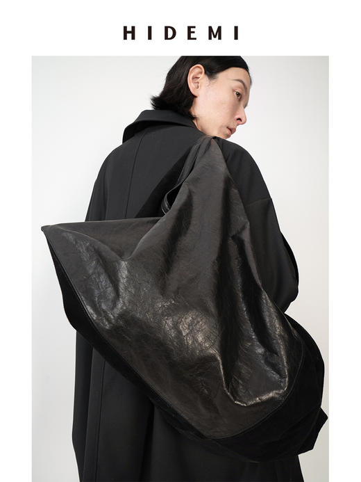 HIDEMI 麂皮拼接牛皮行囊包小号/大号 商品图8