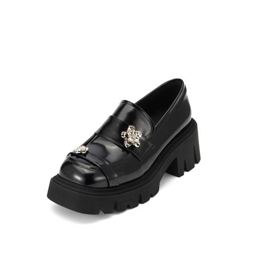 westory2024年春季新款厚底镶钻方头乐福鞋S24AM57561 商品图0