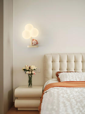 法式奶油风儿童房壁灯全光谱护眼卧室床头灯设计师新款过道灯