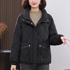 羽绒服女短款2023新款中年妈妈休闲宽松面包服轻薄白鸭绒保暖外套 商品缩略图1