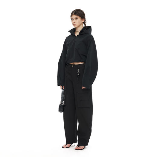 NUTH短款设计感半拉链宽松连帽外套 商品图6