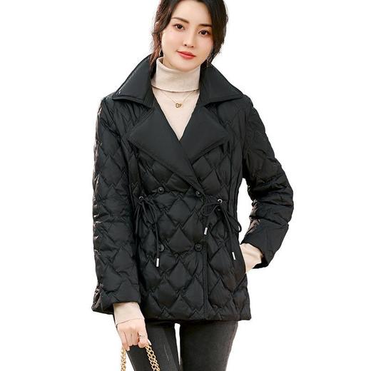 短款羽绒服女显瘦轻薄时尚2023年新款西装领修身冬季保暖风衣外套 商品图4