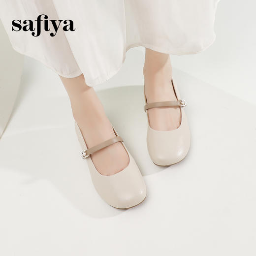 Safiya/索菲娅 2024春夏圆头浅口软底珍珠气质仙女风单鞋 SF41111147 商品图5