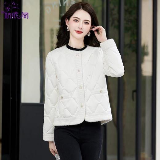 白色小香风轻薄羽绒服女冬季2023新款小个子短款气质时尚显瘦外套 商品图1