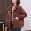 羽绒服女短款2023新款中年妈妈休闲宽松面包服轻薄白鸭绒保暖外套 商品缩略图2