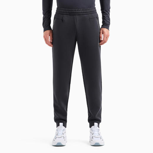 EMPORIO ARMANI 阿玛尼 男士棉质徽标贴花休闲运动裤 深蓝色 8NPP63 PJ4EZ 1578 商品图1