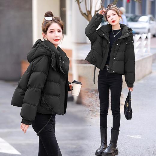 短款羽绒服女2023冬新款小个子欧货时尚休闲宽松加厚白鸭绒面包服 商品图2