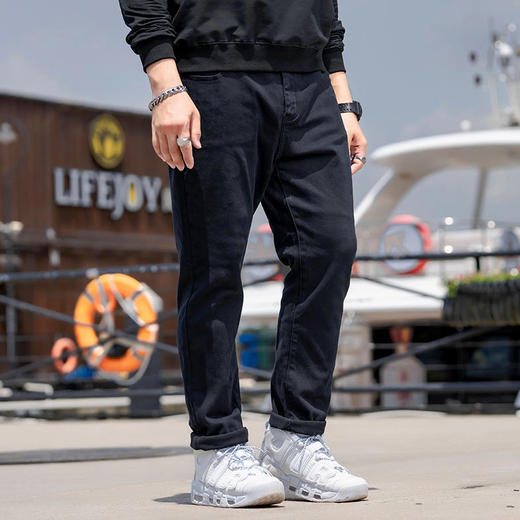 【超大码】【新款DYG】大依优型大码牛仔裤YKK拉链直筒长裤男舒适弹力休闲商务简约百搭加肥加大男装 商品图1