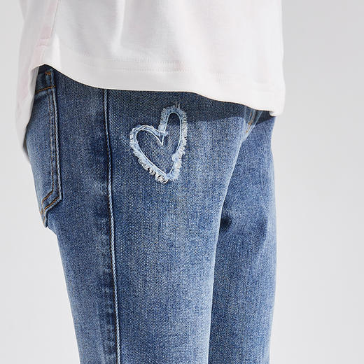 笛莎Deesha 女童裤子2024新款女童牛仔裤 商品图3