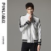 PINLI品立2024春季新款男士立领字母绣花针织夹克外套GD241104039 商品缩略图0