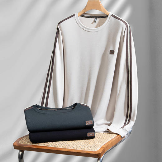 【新款DDS】大依优型大码长袖卫衣休闲加肥加大男士胖子大码内搭上衣 商品图0