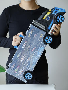 【青艺|大型双面收纳货柜玩具车】高端玩具❗️63cm大卡车🚛➕18辆小车➕1辆货柜车🚙 ✅PP+合金材质，防摔耐磨 ✅可伸缩手拎，收纳方便