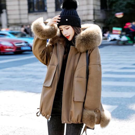 羽绒棉服派克服女2023年冬装新款女装棉袄韩版冬季棉衣外套中长款 商品图1