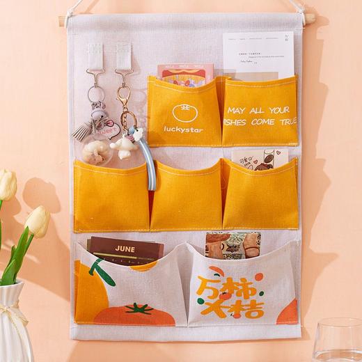 壁挂式布艺收纳挂袋衣柜门后墙上大容量置物袋学生宿舍床边杂物袋 商品图7