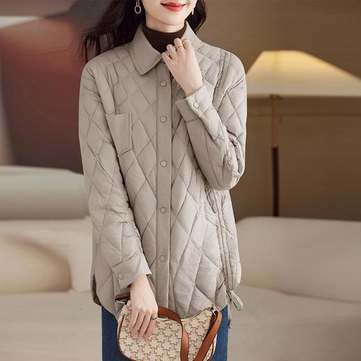 羽绒服女秋冬2023新款中长版小个子轻薄欧货时尚气质显瘦外套 商品图2