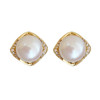 丁摩 倪妮同款天然淡水馒头真珍珠耳钉女气质耳饰无耳洞耳夹4ZF-EAR1255 商品缩略图4
