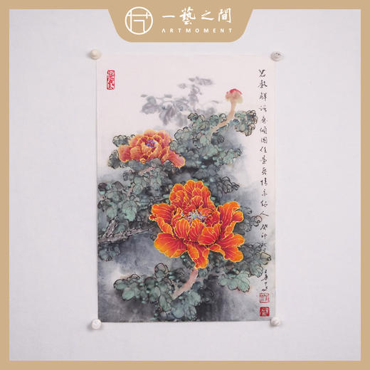 叶泉 2.7平尺竖屏 花鸟画原作 47x68CM 《耐久黄花是故人》《倾国佳人》手绘纸本宣纸国画作品 本期直播特供2张，优惠售完即止！[现货包邮] 商品图5