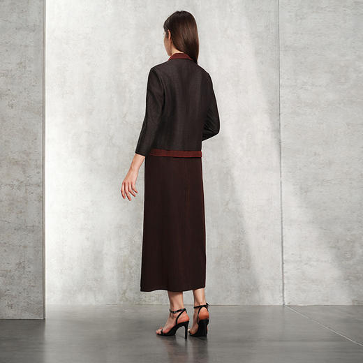 TANGY Collection天意精品2024春季新品中国风复古莨绸香云纱半身裙 L241804 商品图2